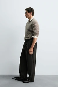 100% WOOL CABLE SWEATER