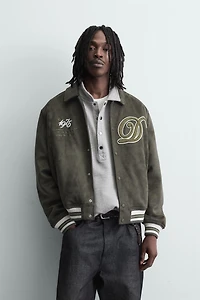 BLOUSON BOMBER EFFET DAIM