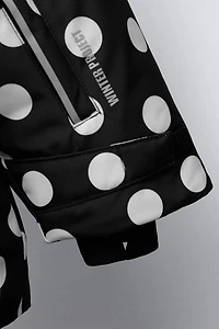 WATER RESISTANT AND WINDPROOF POLKA DOT JACKET