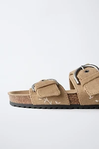 SANDALES BRODÉES DOUBLE BRIDE
