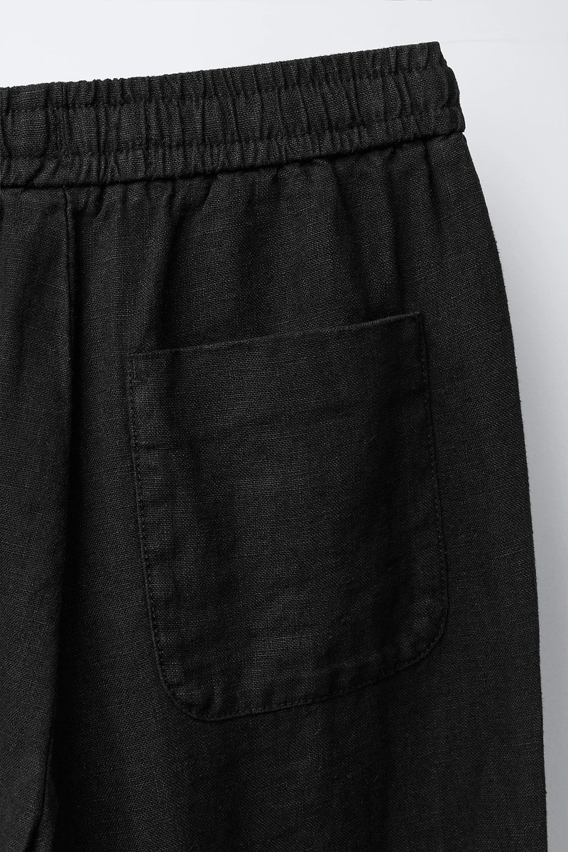 100% LINEN STRAIGHT PANTS