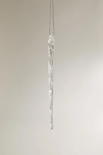 GLASS DROPLET CHRISTMAS TREE ORNAMENT