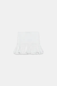 RUFFLED KNIT MINI SKIRT