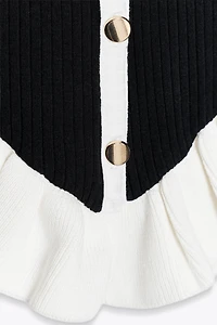 VESTE VOLANTS CONTRASTE