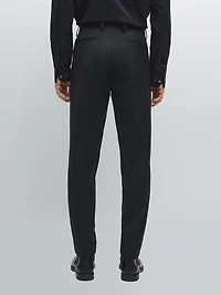 Wool blend flannel suit trousers