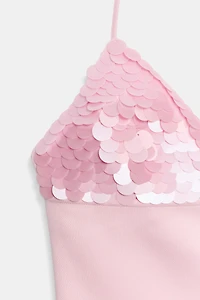 COMBINED SEQUIN HALTER TOP