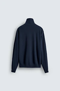 PIQUÉ QUARTER-ZIP SWEATSHIRT