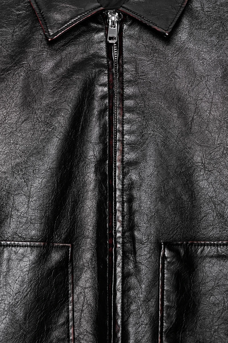 FAUX LEATHER JACKET