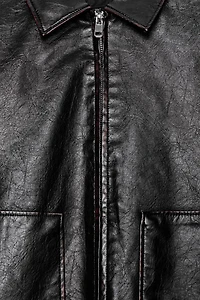 FAUX LEATHER JACKET
