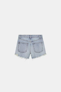 SHORT EN DENIM TRF COURBÉ TAILLE HAUTE