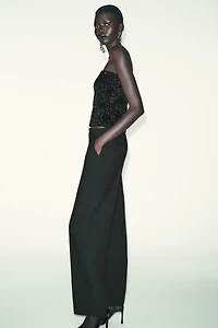 HIGH-WAISTED STRAIGHT LEG PANTS