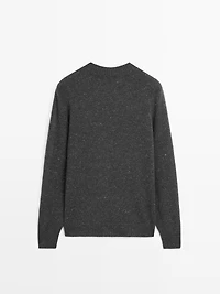 Pull col rond 100 % laine