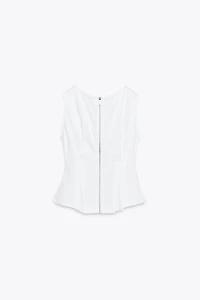 PLEATED ZIP TOP