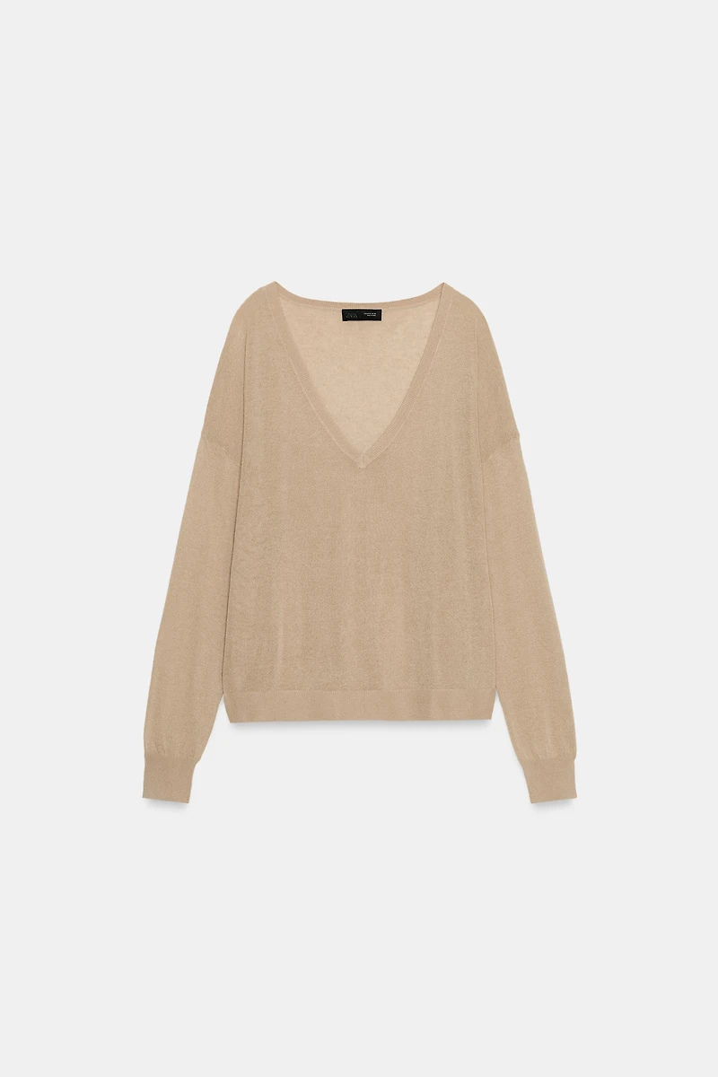 FINE KNIT V-NECK JUMPER