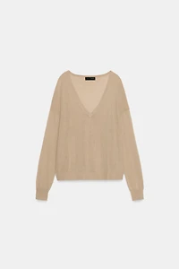 FINE KNIT V-NECK JUMPER