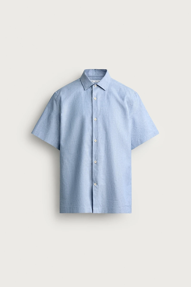 LINEN COTTON REGULAR FIT SHIRT
