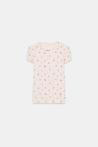 POINTELLE FLORAL T-SHIRT