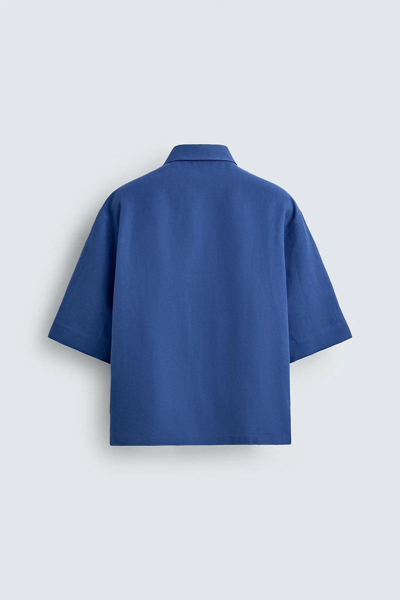 BOX-FIT TEXTURED SHIRT