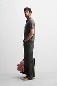 RIB KNIT POLO SHIRT