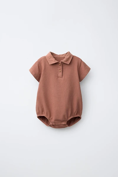 POLO COLLAR BODYSUIT