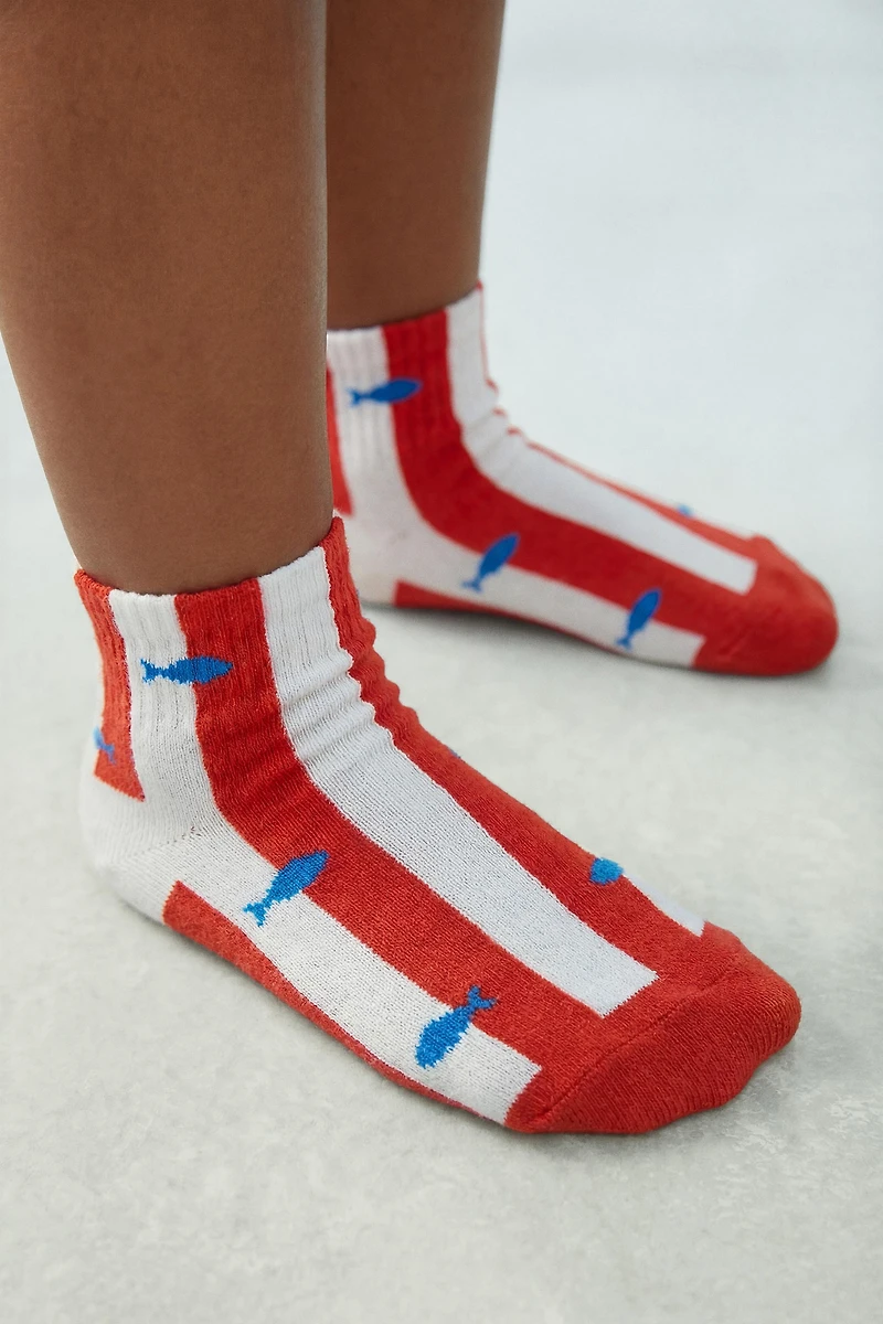 THREE-PACK OF PRINTED SHORT SEA SOCKS