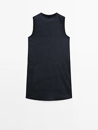 100% cotton denim mini dress