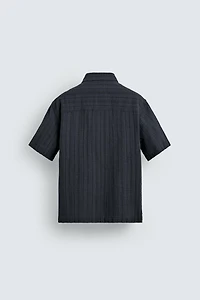 CHEMISE POLO STRUCTURÉE À RAYURES