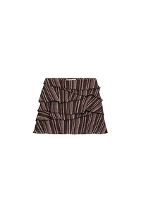 JUPE-PANTALON À RAYURES FIL MÉTALLISÉ