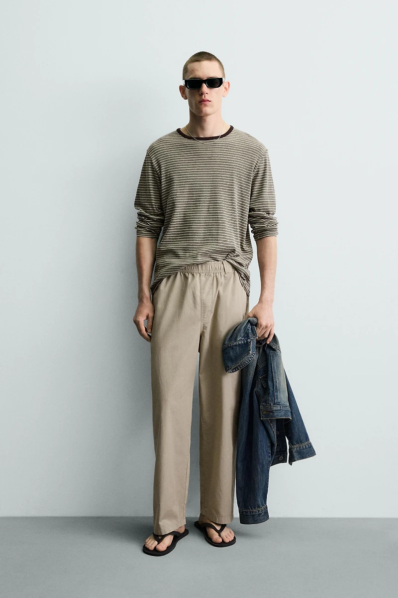 RELAXED FIT COTTON PANTS