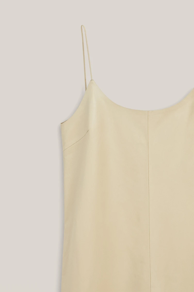 Robe midi en cuir nappa - LIMITED EDITION
