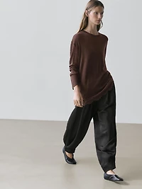 Long sleeve T-shirt with lace detail