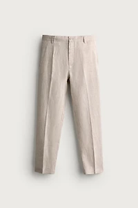 PANTALON REGULAR FIT 100 % LIN