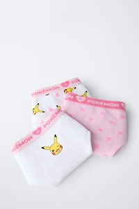 6-14 ANS/ LOT DE TROIS CULOTTES PIKACHU POKÉMON ™