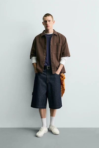 WASHED COMBINED PRINT SHIRT