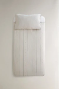 KIDS' FLORAL AND STRIPE DUVET COVER