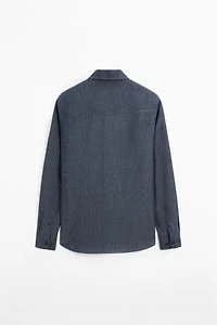 100% linen shirt with pocket