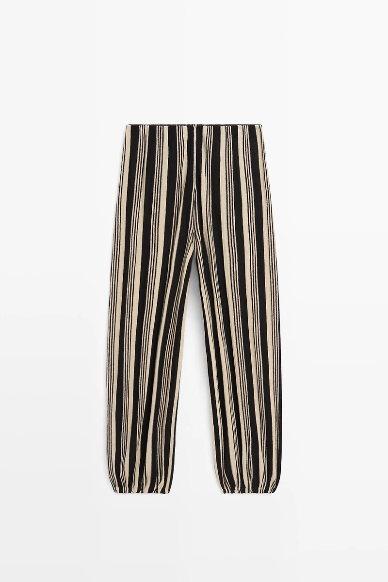 Striped sarouel co-ord pants