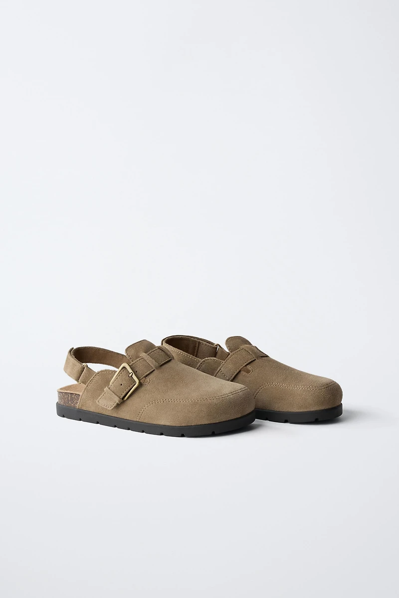 STORIESZ - SPLIT LEATHER CLOGS