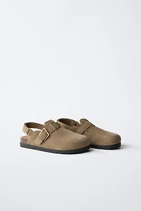 STORIESZ - SPLIT LEATHER CLOGS
