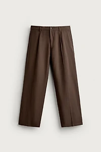 PANTALON FLUIDE COUPE DÉCONTRACTÉE À PLIS