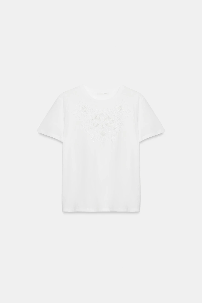 T-SHIRT EN COTON BRODÉ