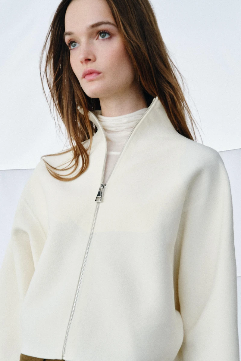 ZIPPER KNIT CARDIGAN
