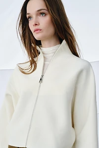 ZIPPER KNIT CARDIGAN