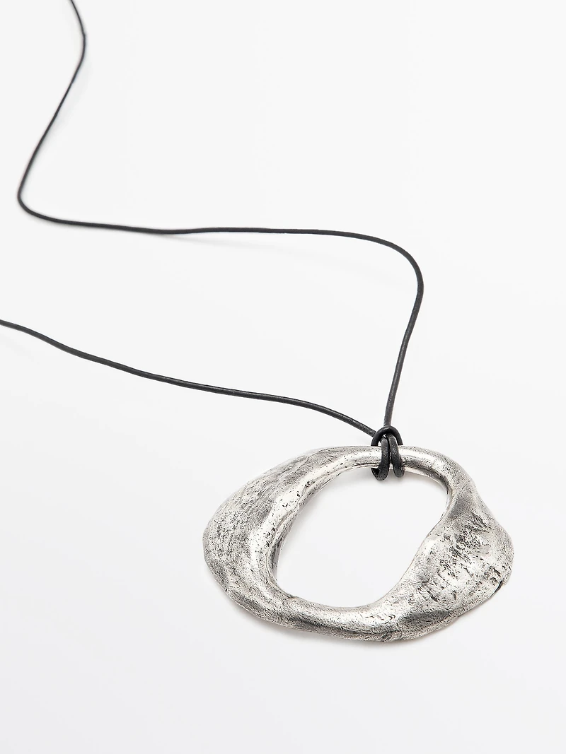Abstract metal necklace