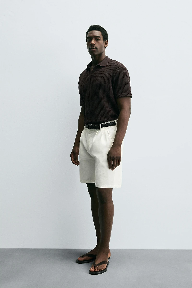 TEXTURED POLO SHIRT