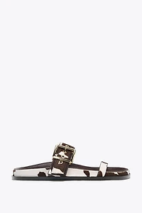 SANDALES ANIMAL PRINT EN CUIR