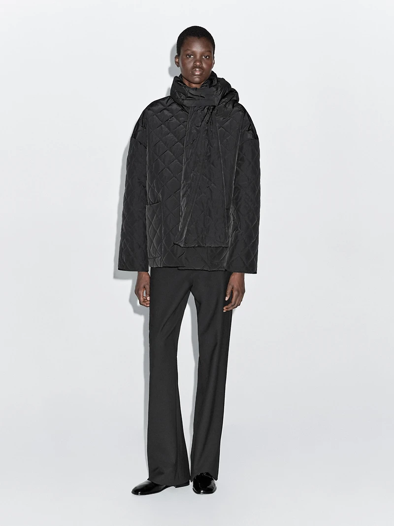 Lightweight jacket with scarf detail