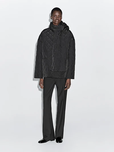 Lightweight jacket with scarf detail