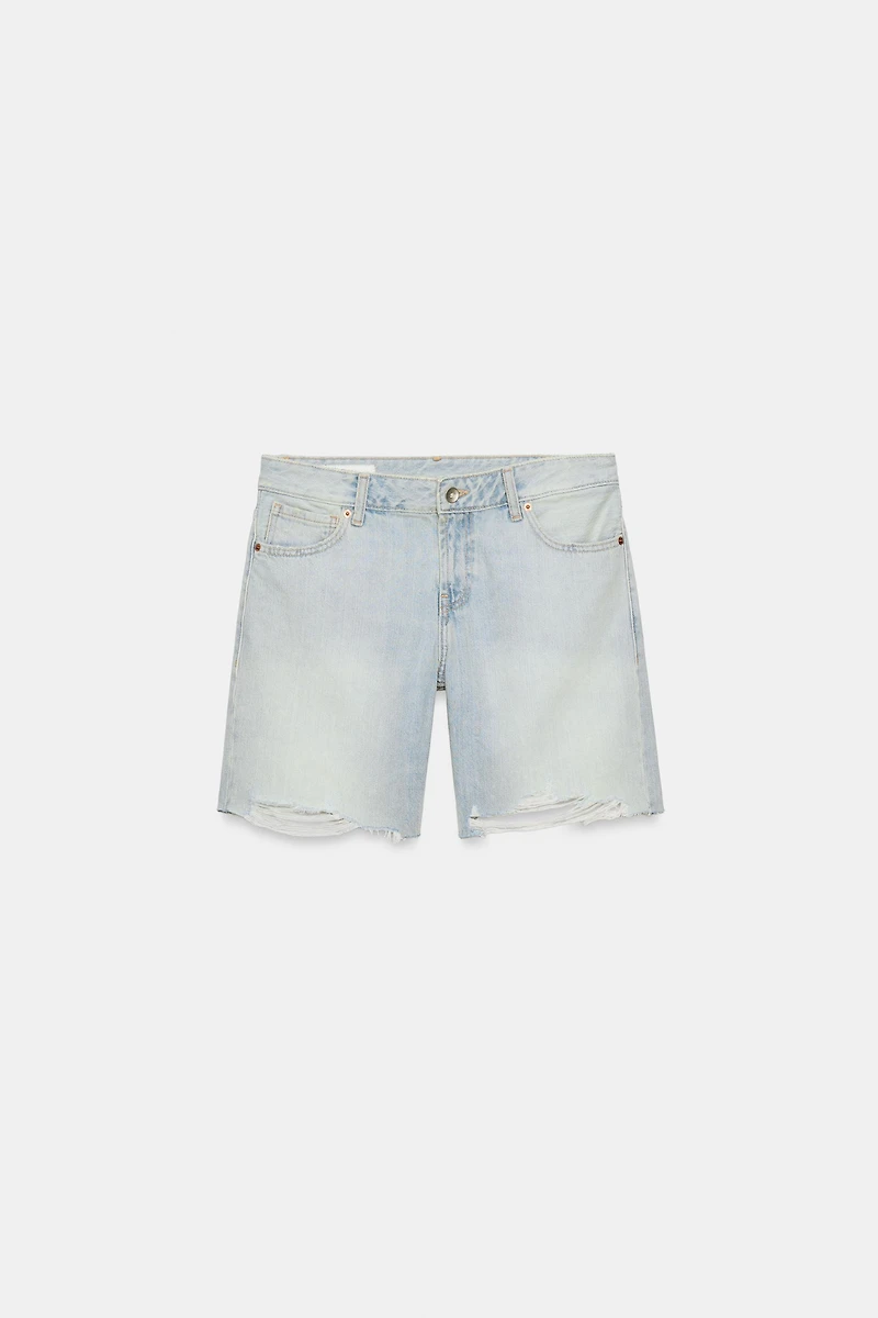 TRF MID RISE DENIM SHORTS