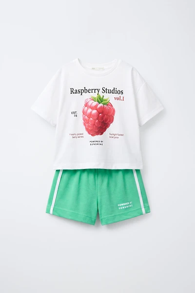 AGES 6-14 / FRUIT PRINT PAJAMAS